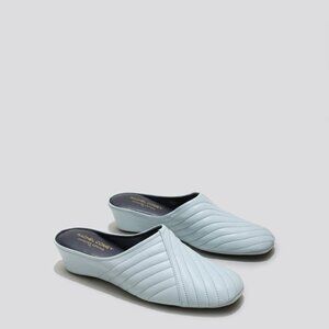 Rachel Comey x Jacques Levine Quilted Mules (slippers) Size 9 Pastel Blue